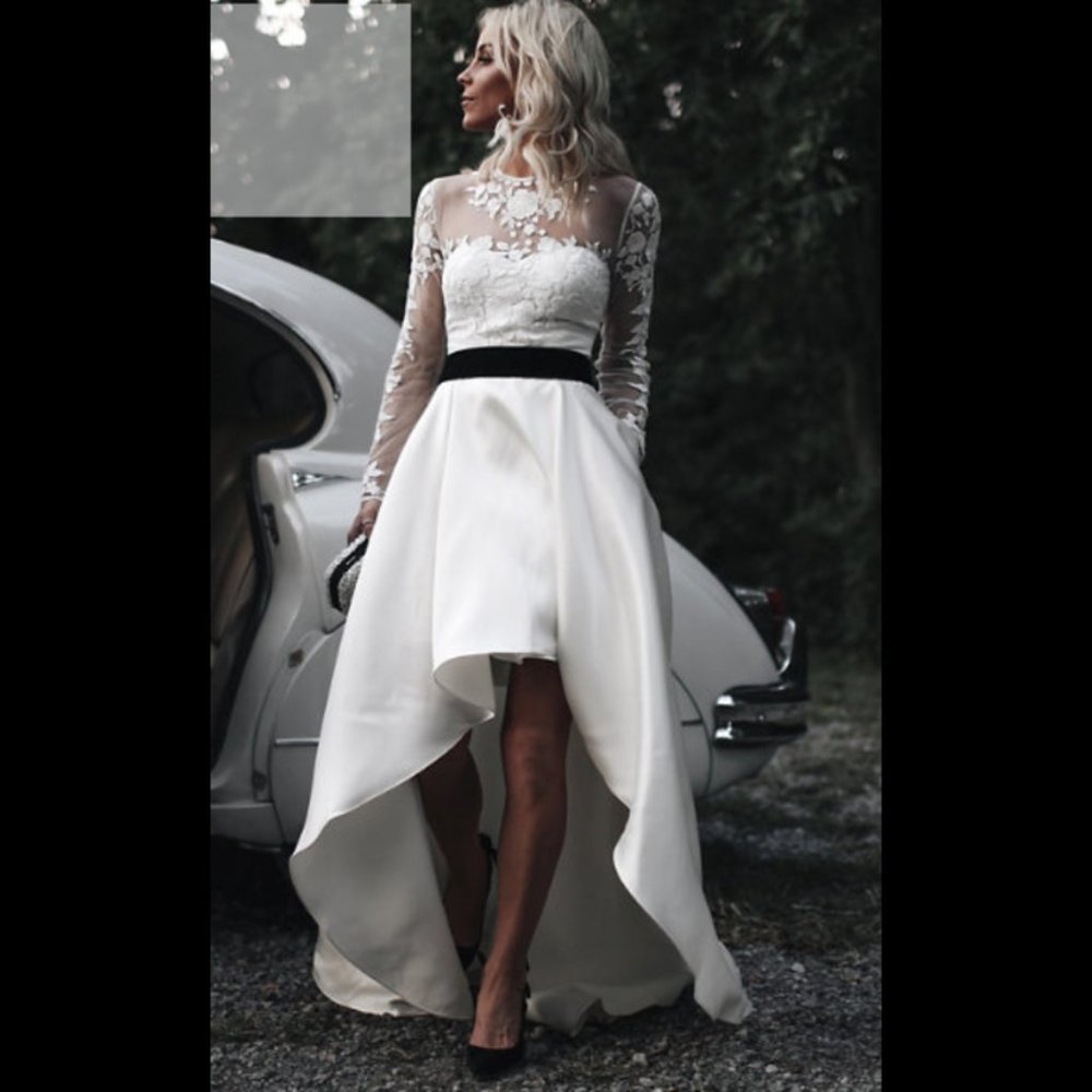 BHLDN Wtoo Zelda Wedding Skirt High-Low Size 12